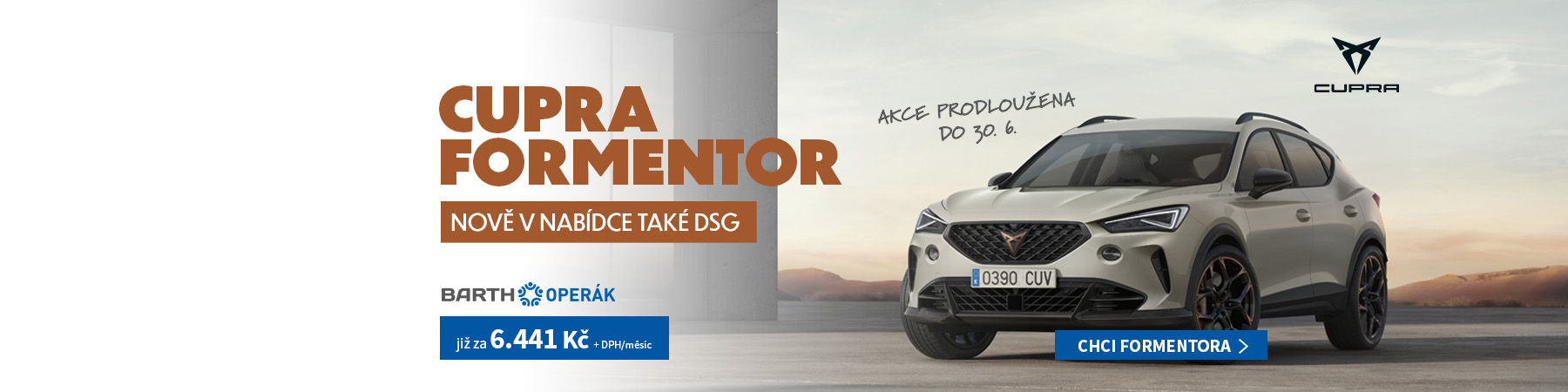 CUPRA Formentor prodloužená akce