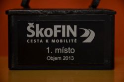 Ocenění od společnosti ŠkoFIN - 1.místo v kategorii objemu zprostředkovaných smluv